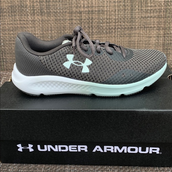 NIB Gray and Teal Under Armour Athletic Shoes - Picture 5 of 10
